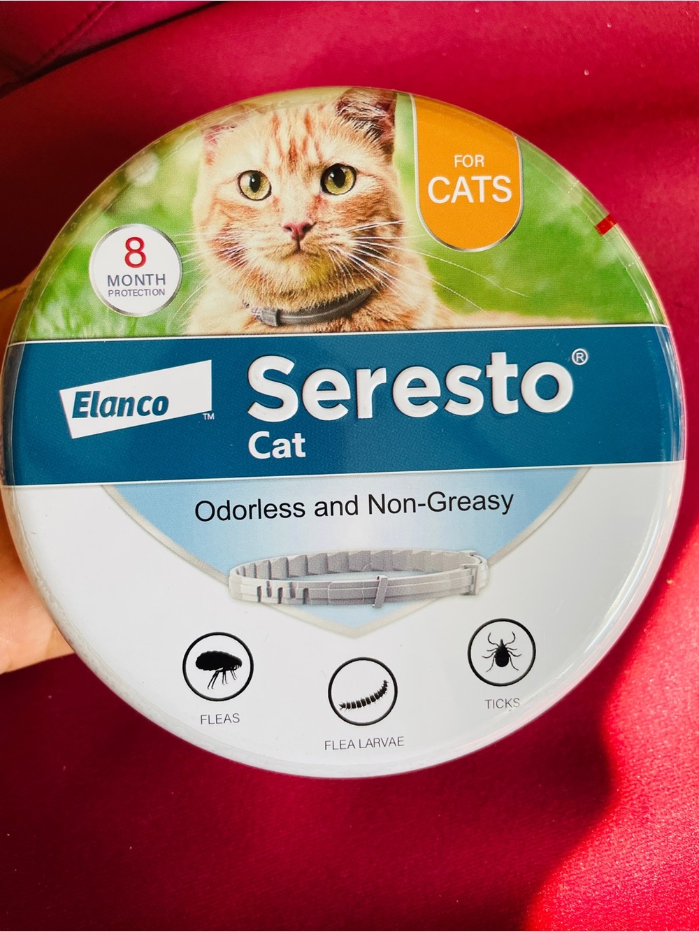 Elanco Seresto Cat Flea & Tick Collar — Blue and White Packaging